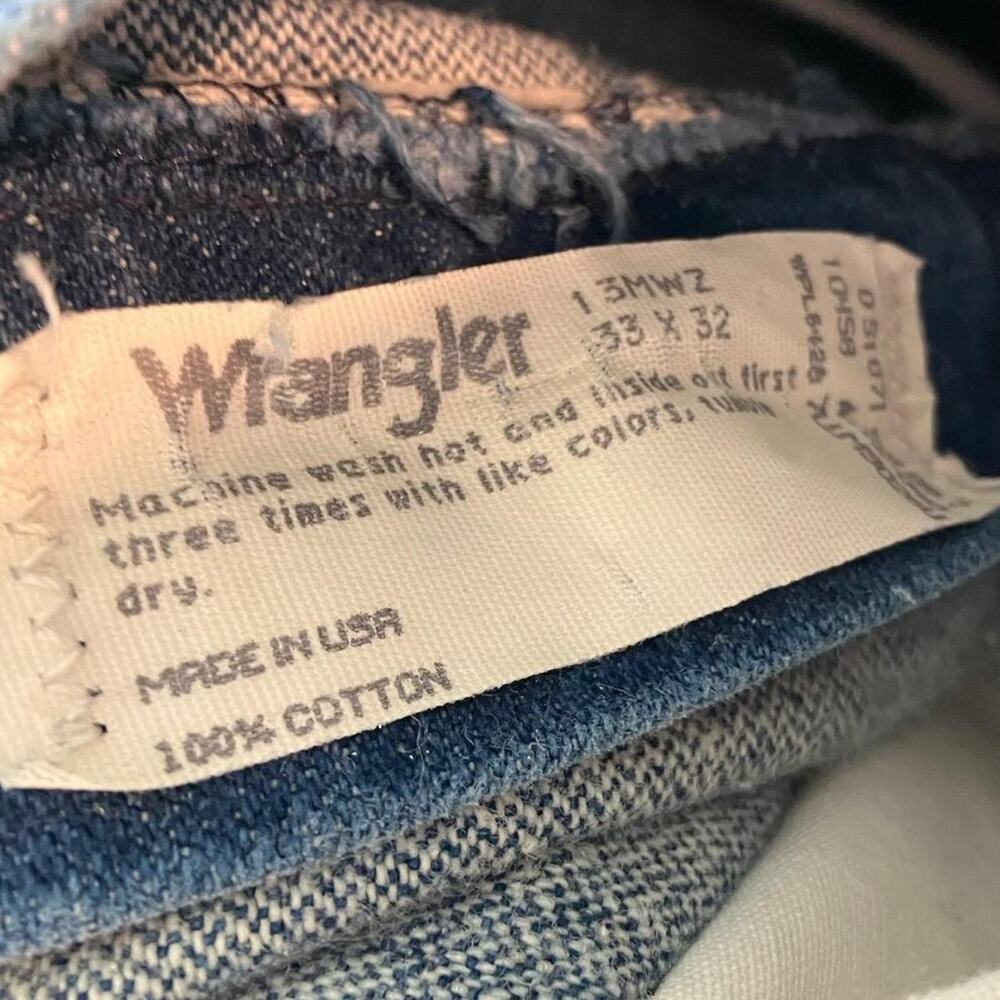 Vintage 80s Wrangler Denim Blue Jeans Cowboy Western Workwear - Picture 5 of 7